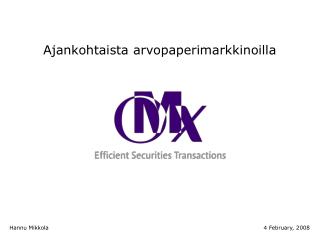 Ajankohtaista arvopaperimarkkinoilla