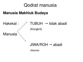 Qodrat manusia