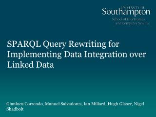 SPARQL Query Rewriting for Implementing Data Integration over Linked Data