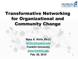 Transformative Networking for Organizational and Community Change