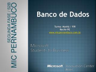 SEGUNDA FASE / S2B MIC PERNAMBUCO