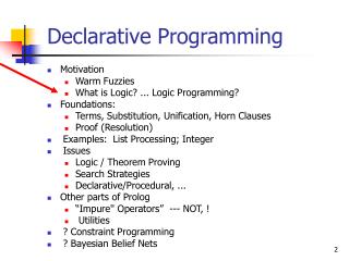 Declarative Programming