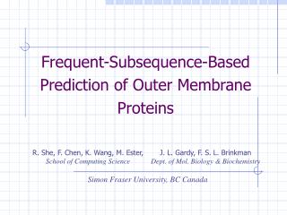 Frequent-Subsequence-Based Prediction of Outer Membrane Proteins