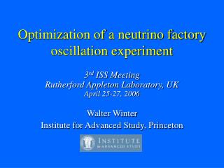 Optimization of a neutrino factory oscillation experiment