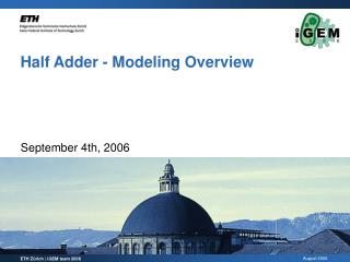 Half Adder - Modeling Overview
