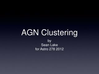 AGN Clustering