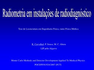 Radiometria em instalações de radiodiagnóstico
