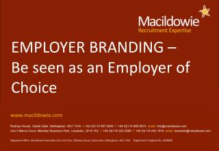 EMPLOYER BRANDING – Be seen as an Employer of Choice