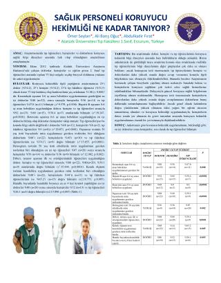 Tablo 1: Soruların doğru cevaplanma oranının mesleğe göre dağılımı