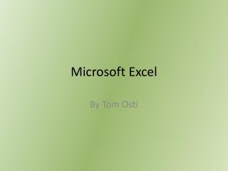 Microsoft Excel