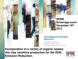 SUSTAINABLE PROCESS INDUSTRY