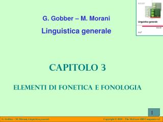 G. Gobber – M. Morani Linguistica generale