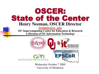 OSCER: State of the Center