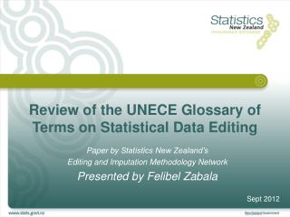 Review of the UNECE Glossary of Terms on Statistical Data Editing