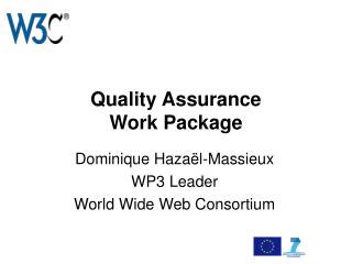 Quality Assurance Work Package