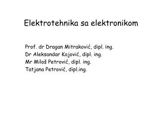 Elektrotehnika sa elektronikom