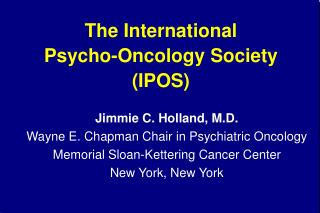 psycho ipos oncology society international