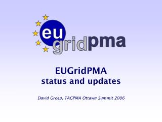 EUGridPMA status and updates David Groep, TAGPMA Ottawa Summit 2006