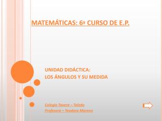 MATEMÁTICAS: 6º CURSO DE E.P.