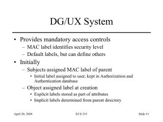 DG/UX System
