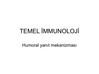 TEMEL İMMUNOLOJİ