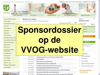 Sponsordossier op de VVOG-website