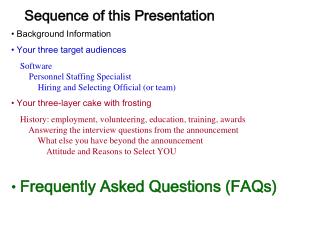 Sequence of this Presentation