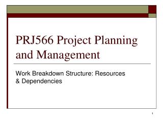 PRJ566 Project Planning and Management