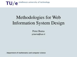 Methodologies for Web Information System Design