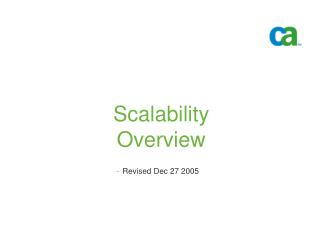 Scalability Overview