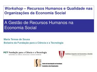 Workshop – Recursos Humanos e Qualidade nas Organizações da Economia Social