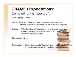 CHAMP’s Expectations: