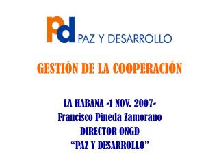 GESTIÓN DE LA COOPERACIÓN