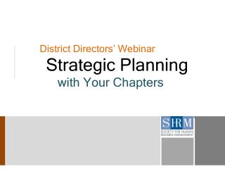 District Directors’ Webinar