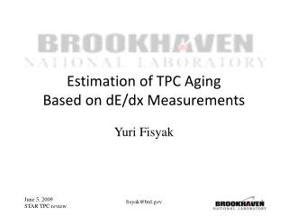 Estimation of TPC Aging Based on dE/dx Measurements