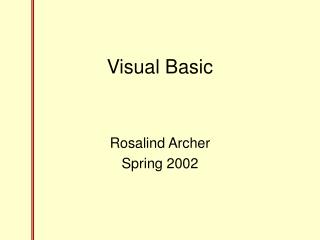 Visual Basic