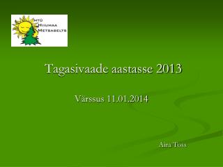 Tagasivaade aastasse 2013 Värssus 11.01.2014