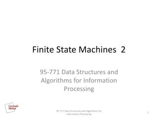 Finite State Machines 2