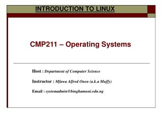 INTRODUCTION TO LINUX