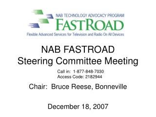 NAB FASTROAD Steering Committee Meeting