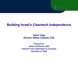 Building Israel’s Cleantech Independence