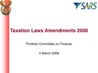 Taxation Laws Amendments 2008