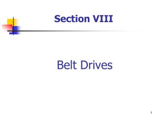 Belt Drives