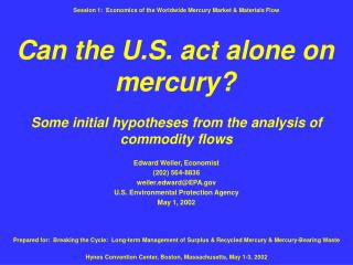 Can the U.S. act alone on mercury?