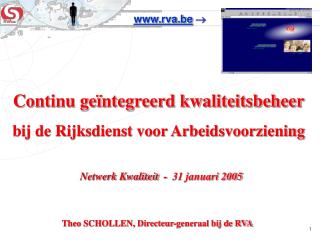 Continu geïntegreerd kwaliteitsbeheer bij de Rijksdienst voor Arbeidsvoorziening