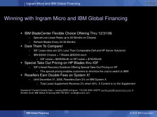 Winning with Ingram Micro and IBM Global Financing
