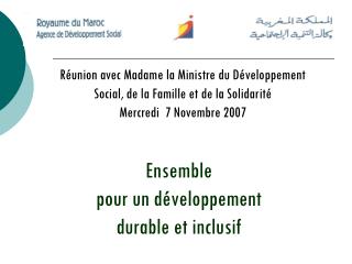 Ensemble pour un développement durable et inclusif