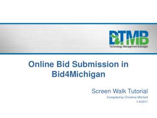 Online Bid Submission in Bid4Michigan