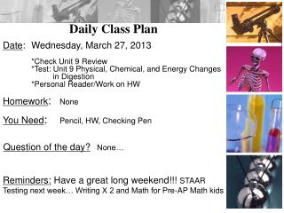 Daily Class Plan