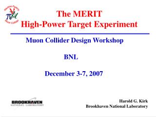 The MERIT High-Power Target Experiment
